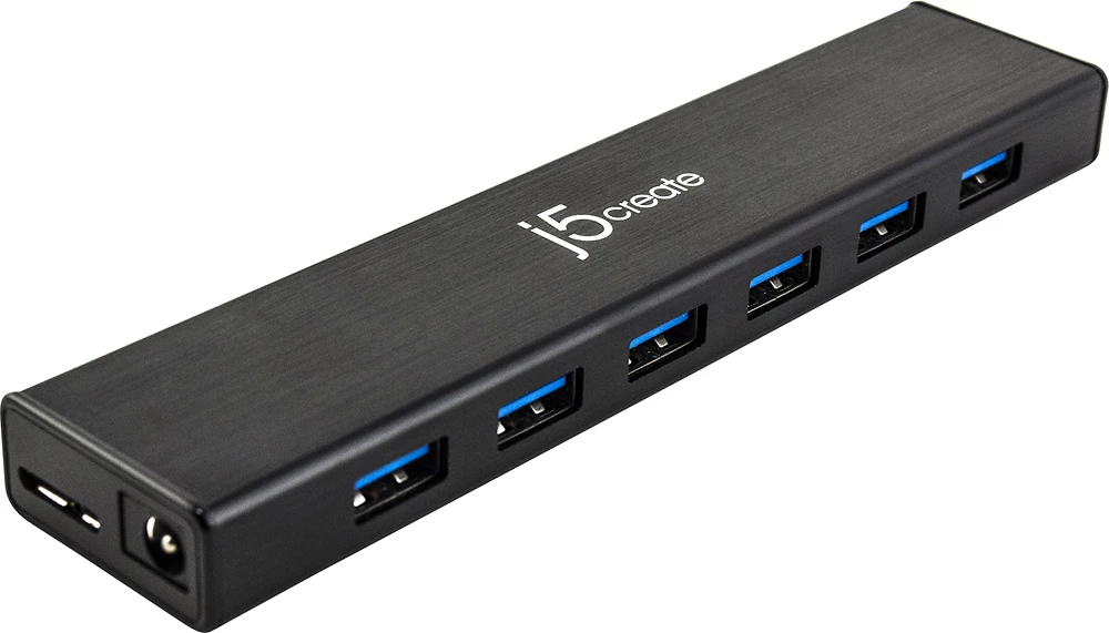 Best Buy USB 3.0 7-PORT HUB - BLACK - Image 2