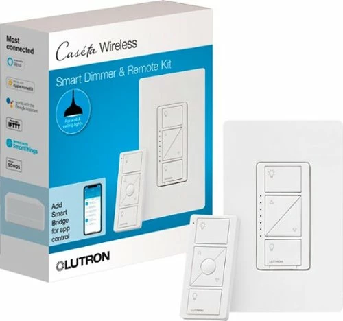 Best Buy CASETA SMART LIGHTING DIMMER SWITCH AND REMOTE KIT FOR WALL AND CEILING LIGHTS - WHITE