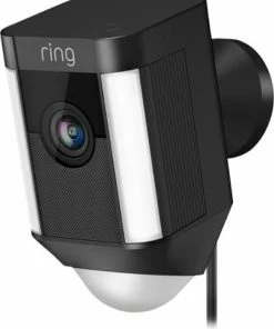 Best Buy SPOTLIGHT CAM WIRED (PLUG-IN)- BLACK - BLACK