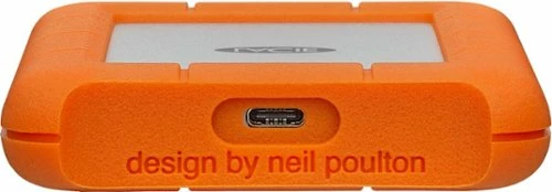 Best Buy RUGGED 4TB EXTERNAL USB-C, USB 3.1 GEN 1 PORTABLE HARD DRIVE - ORANGE/SILVER - Image 3
