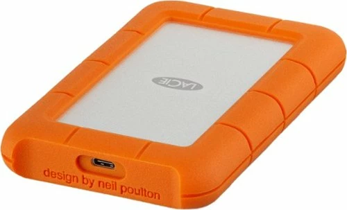 Best Buy RUGGED 4TB EXTERNAL USB-C, USB 3.1 GEN 1 PORTABLE HARD DRIVE - ORANGE/SILVER - Image 2