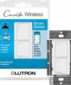 Best Buy CASETA WIRELESS SMART LIGHTING SWITCH FOR ALL BULB TYPES OR FANS, 6A - WHITE