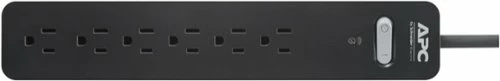 Best Buy SURGE ARREST ESSENTIAL 6 OUTLET 1080 JOULES SURGE PROTECTOR - BLACK - Image 3