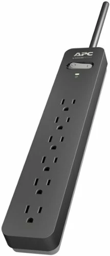 Best Buy SURGE ARREST ESSENTIAL 6 OUTLET 1080 JOULES SURGE PROTECTOR - BLACK - Image 2
