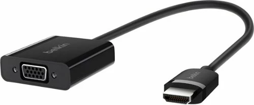 Best Buy MALE-HDMI-TO-FEMALE-VGA ADAPTER - BLACK