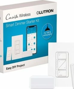 Best Buy CASÉTA WIRELESS SMART LIGHTING DIMMER SWITCH STARTER KIT - WHITE