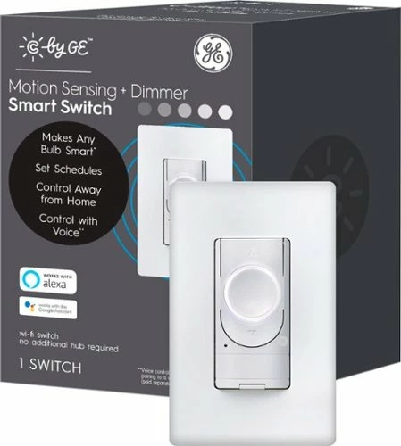 Best Buy CYNC DIMMER + MOTION SENSOR SMART SWITCH, NEUTRAL WIRE REQUIRED, BLUETOOTH AND 2.4 GHZ WIFI (PACKAGING MAY VARY) - WHITE