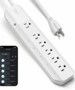 Best Buy 6 OUTLET 460 JOULES SURGE PROTECTOR STRIP - WHITE