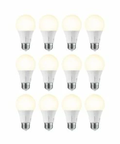 Best Buy SMART A19 LED 60W BULBS WORKS WITH AMAZON ALEXA, GOOGLE ASSISTANT, SMARTTHINGS & WINK (12-PACK) - WHITE ONLY