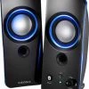 Best Buy 2.0 BLUETOOTH LIGHTED SPEAKER SYSTEM (2PC) - BLACK