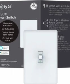 Best Buy CYNC SMART SWITCH, NEUTRAL WIRE REQUIRED, ON-OFF TOGGLE STYLE WITH BLUETOOTH AND 2.4 GHZ WIFI (PACKING MAY VARY) - WHITE