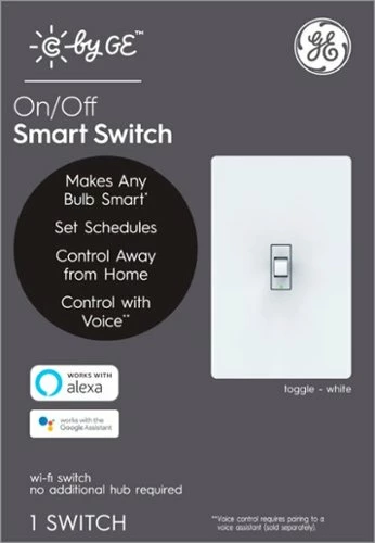 Best Buy CYNC SMART SWITCH, NEUTRAL WIRE REQUIRED, ON-OFF TOGGLE STYLE WITH BLUETOOTH AND 2.4 GHZ WIFI (PACKING MAY VARY) - WHITE - Image 3