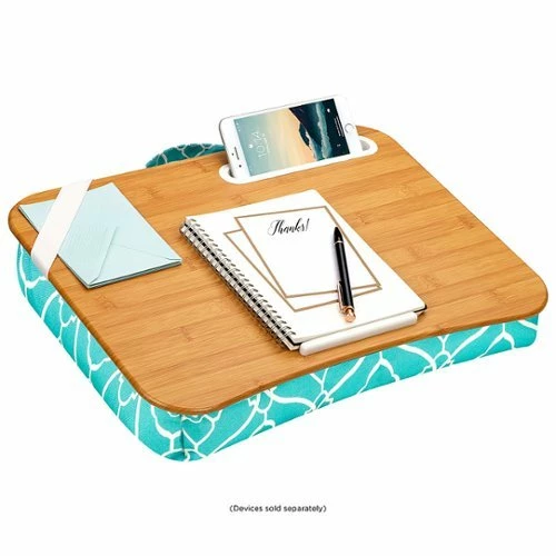 Best Buy DESIGNER LAP DESK FOR 15.6 LAPTOP - AQUA TRELLIS