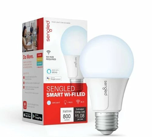 Best Buy SMART A19 LED 60W BULB WI-FI WORKS WITH AMAZON ALEXA & GOOGLE ASSISTANT - DAYLIGHT - Image 3