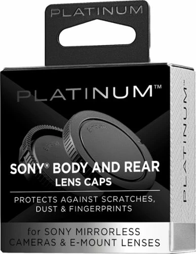 Best Buy BODY CAP AND REAR LENS CAP FOR SONY - BLACK - Image 2