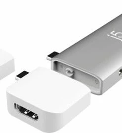 Best Buy ULTRADRIVE KIT USB-C DUAL-DISPLAY MODULAR DOCK - SILVER, WHITE