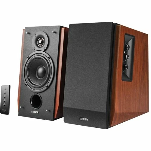 Best Buy R1700BT BLUETOOTH BOOKSHELF SPEAKERS, COMPUTER SPEAKERS - POWERED SPEAKERS 2.0 - ACTIVE NEAR-FIELD STUDIO MONITORS - BROWN/BLACK