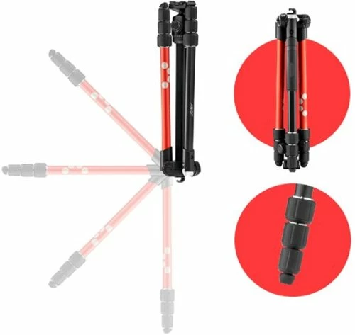 Best Buy RANGEPOD TRIPOD FOR CAMERA AND VLOGGING - RED - Image 23