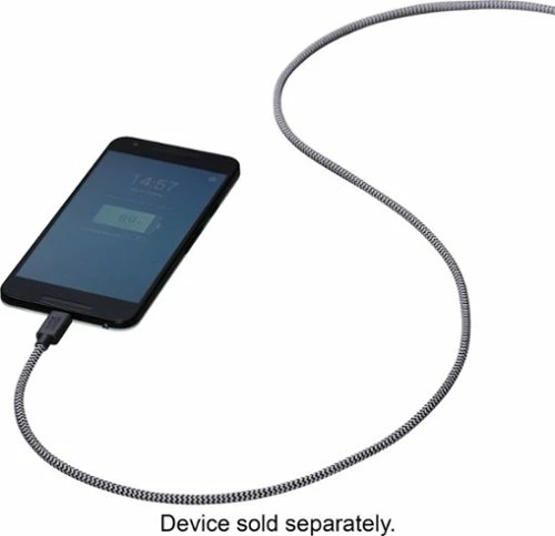 Best Buy FAST CHARGING USB-C CABLE - BLACK/WHITE - Image 2