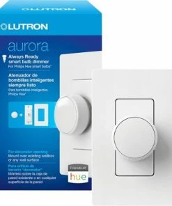 Best Buy AURORA SMART BULB DIMMER SWITCH FOR PADDLE SWITCHES, WORKS WITH PHILIPS HUE SMART BULBS - WHITE