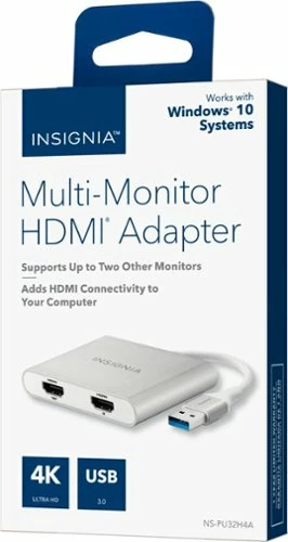 Best Buy USB TO DUAL HDMI ADAPTER - WHITE - Image 3