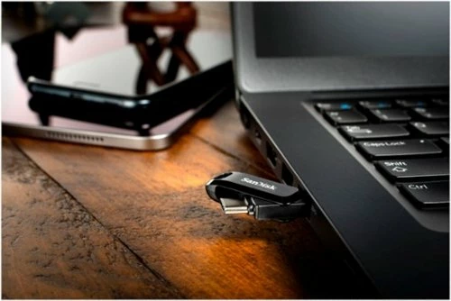 Best Buy ULTRA DUAL DRIVE GO 64GB USB TYPE-A/USB TYPE-C FLASH DRIVE - BLACK - Image 8