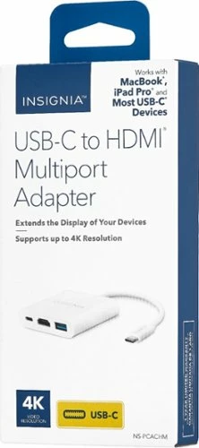 Best Buy USB-C TO HDMI MULTIPORT ADAPTER - WHITE - Image 2