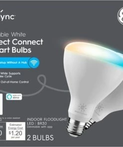 Best Buy CYNC SMART DIRECT CONNECT LIGHT BULBS(2 BR30 SMART LED LIGHT BULBS), 65W REPLACEMENT - TUNABLE WHITE