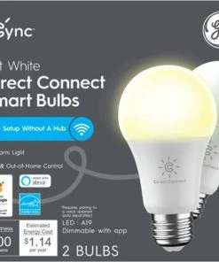 Best Buy CYNC SMART DIRECT CONNECT LIGHT BULBS (2 A19 SMART LED LIGHT BULBS), 60W REPLACEMENT - SOFT WHITE