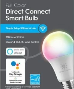 Best Buy CYNC SMART DIRECT CONNECT LIGHT BULB (1 A19 LED COLOR CHANGING LIGHT BULB), 60W REPLACEMENT - FULL COLOR