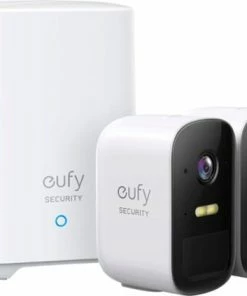 Best Buy EUFYCAM 2C 2-CAMERA INDOOR/OUTDOOR WIRELESS 1080P 16G HOME SECURITY SYSTEM - WHITE