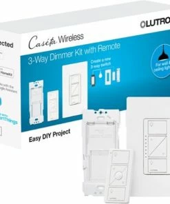 Best Buy CASETA SMART DIMMER SWITCH 3-WAY KIT WITH REMOTE (2 POINTS OF CONTROL) - WHITE