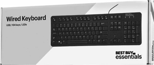 Best Buy BE-PKWDKB FULL-SIZE WIRED MEMBRANE USB KEYBOARD - BLACK - Image 4