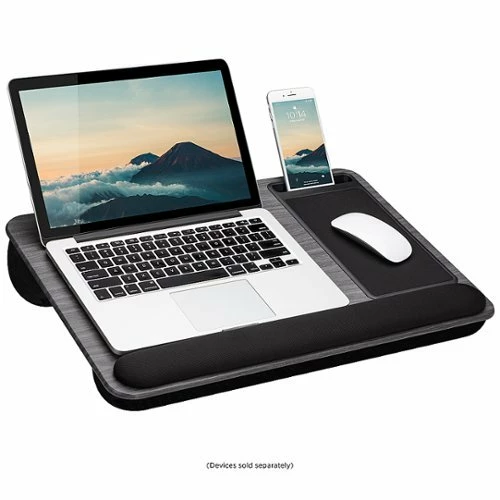 Best Buy HOME OFFICE PRO LAP DESK FOR 15.6 LAPTOP - GRAY WOODGRAIN