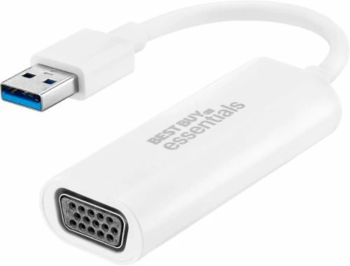 Best Buy USB TO VGA ADAPTER - WHITE