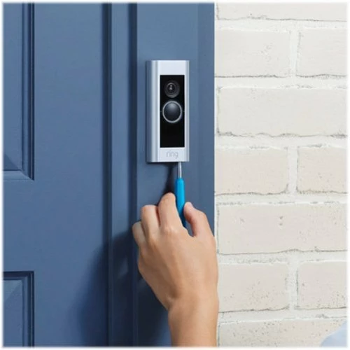 Best Buy VIDEO DOORBELL PRO SMART WI-FI - WIRED - SATIN NICKEL - Image 3