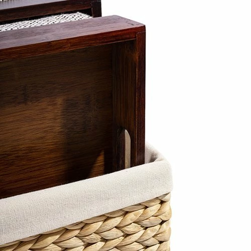 Best Buy LAP TRAY SET OF 2 WITH BASKET - NATURAL BAMBOO - Image 2