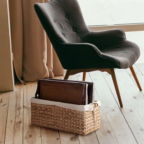 Best Buy LAP TRAY SET OF 2 WITH BASKET - NATURAL BAMBOO - Image 3