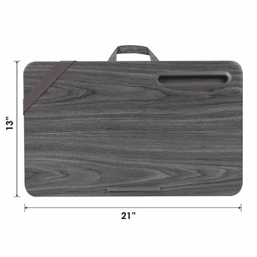 Best Buy ELEVATION LAP DESK FOR 17.3 LAPTOP - GRAY WOODGRAIN - Image 4