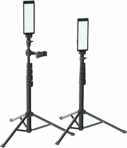Best Buy PRO2 - TWO POINT LIGHTING SET - TWO 180 LED LIGHTS + TWO PRO STANDS KIT FOR HOME, STUDIO, CONTENT CREATION & VLOGGING - BLACK