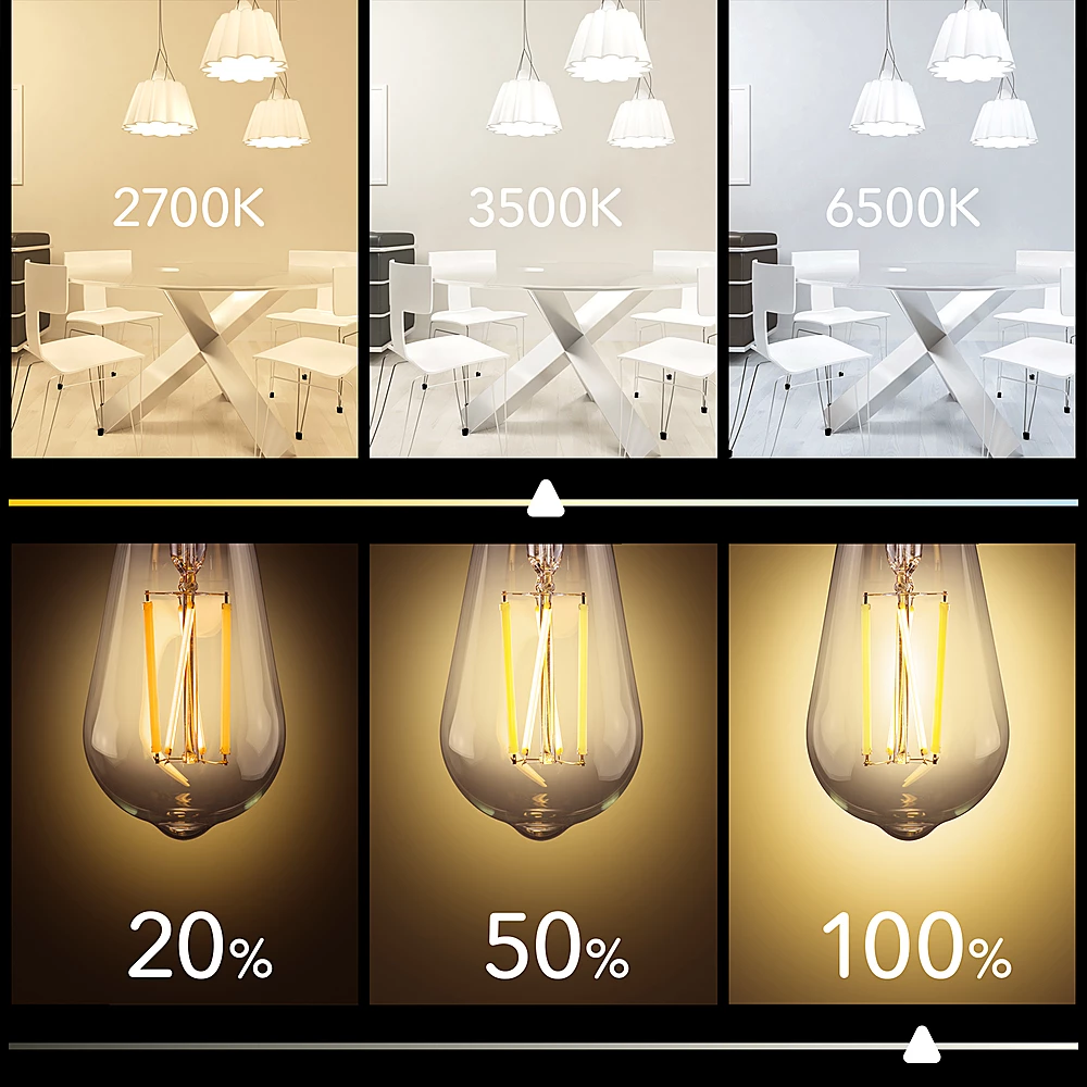 Best Buy LUX ST21 WI-FI SMART EDISON BULB (2-PACK) - WHITE - Image 3