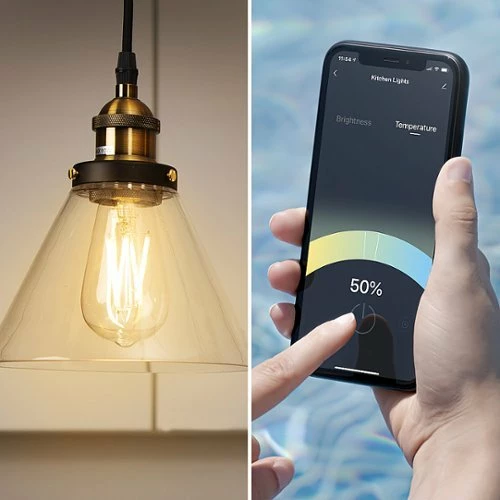 Best Buy LUX ST21 WI-FI SMART EDISON BULB (2-PACK) - WHITE - Image 4