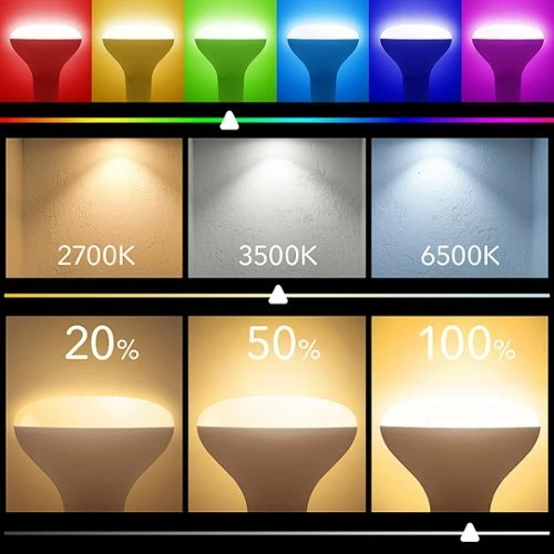 Best Buy PRISMA DROP BR30 WI-FI SMART LIGHT BULB - WHITE - Image 4