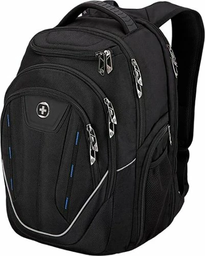 Best Buy TERABYTE TSA-FRIENDLY BACKPACK WITH USB CHARGING PORT/RFID PROTECTION AND FITS UP TO 15.6 LAPTOP - BLACK - Image 2