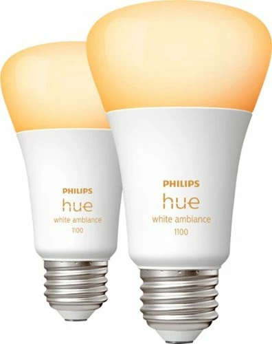 Best Buy HUE A19 BLUETOOTH 75W SMART LED BULBS (2-PACK) - WHITE AMBIANCE - Image 3