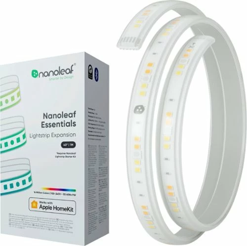 Best Buy ESSENTIALS SMART LED LIGHTSTRIP EXPANSION - 1M | 40 - WHITE AND COLORS - WHITE