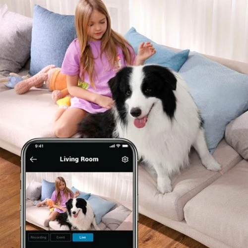 Best Buy INDOOR CAM MINI 2K HD WI-FI PAN & TILT SECURITY CAM - WHITE - Image 4