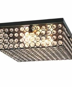 Best Buy GLAM 2 LIGHT 12 INCH SQUARE FLUSH MOUNT - RESTORATION BRONZE