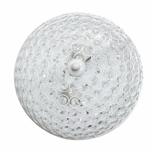 Best Buy CRYSTAL GLAM 2 LIGHT CEILING FLUSH MOUNT - WHITE - Image 5