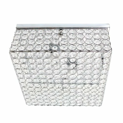 Best Buy GLAM 2 LIGHT 12 INCH SQUARE FLUSH MOUNT - CHROME - Image 7